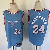 Bulls 24 Laur Markkanen Blue Nike City Edition Swingman Jersey,baseball caps,new era cap wholesale,wholesale hats